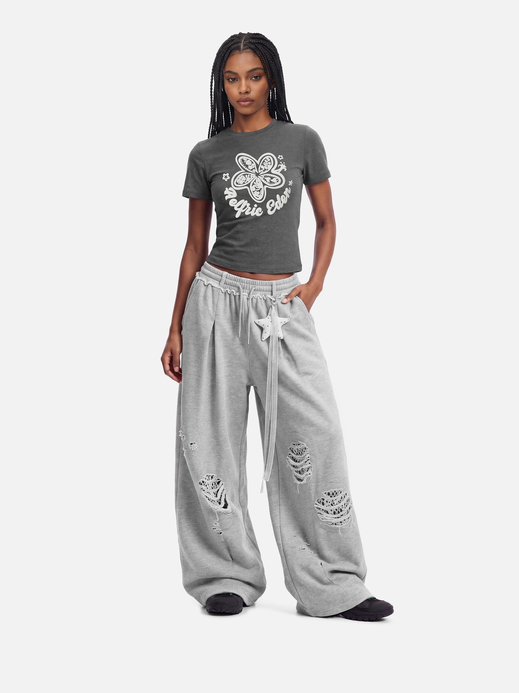 Aelfric Eden Distressed Baggy Barrel Sweatpants