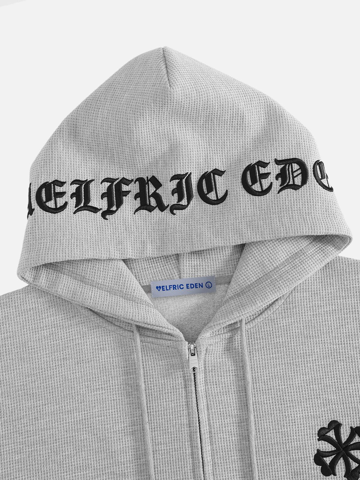 Aelfric Eden Boxy Waffle Zip Up Hoodie
