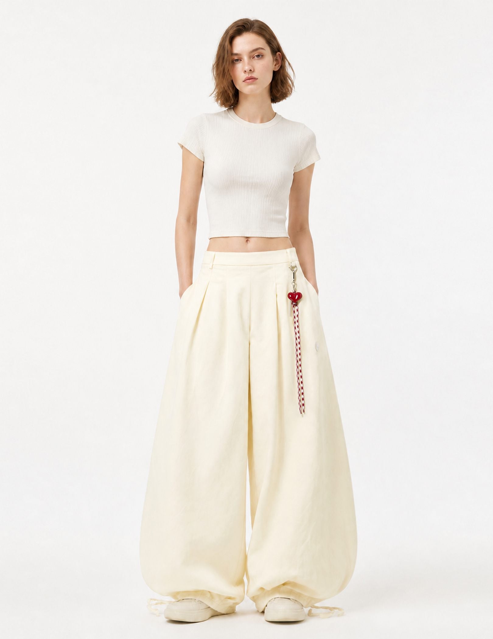 Aelfric Eden Heart Charm Baggy Barrel Pants