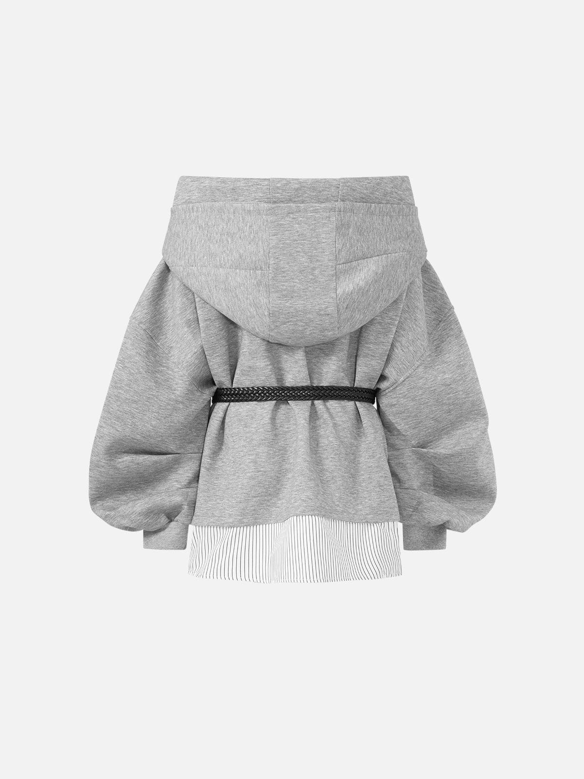 Aelfric Eden Belted Off-The-Shoulder Pullover Hoodie